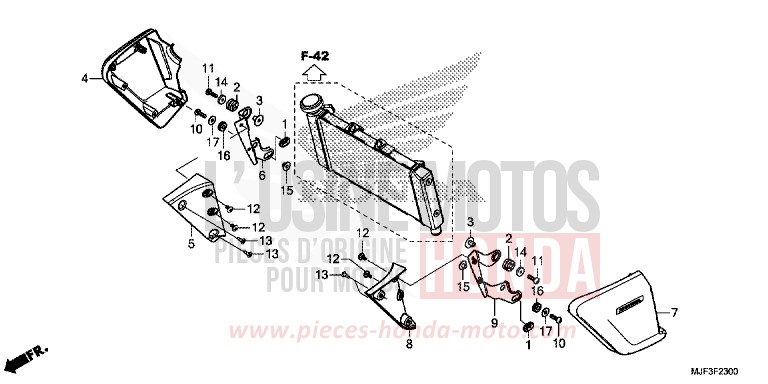 KUEHLERHAUBE von CTX700 ABS PEARL FADELESS WHITE (NH341) von 2014